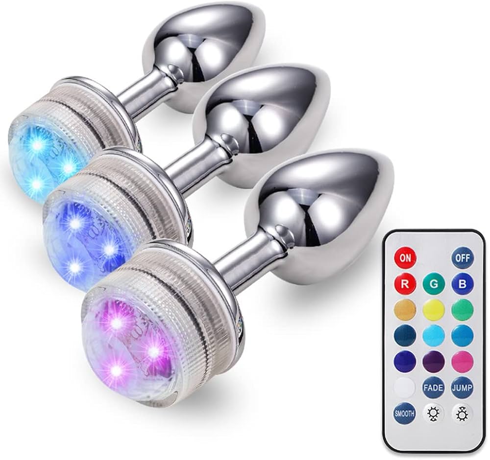 Plug Anal Metalico Con Luz Led S