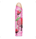 "Rala & Rola" Dildo Con Lubricante Sabor Fresas Con Champagne (150 ml).